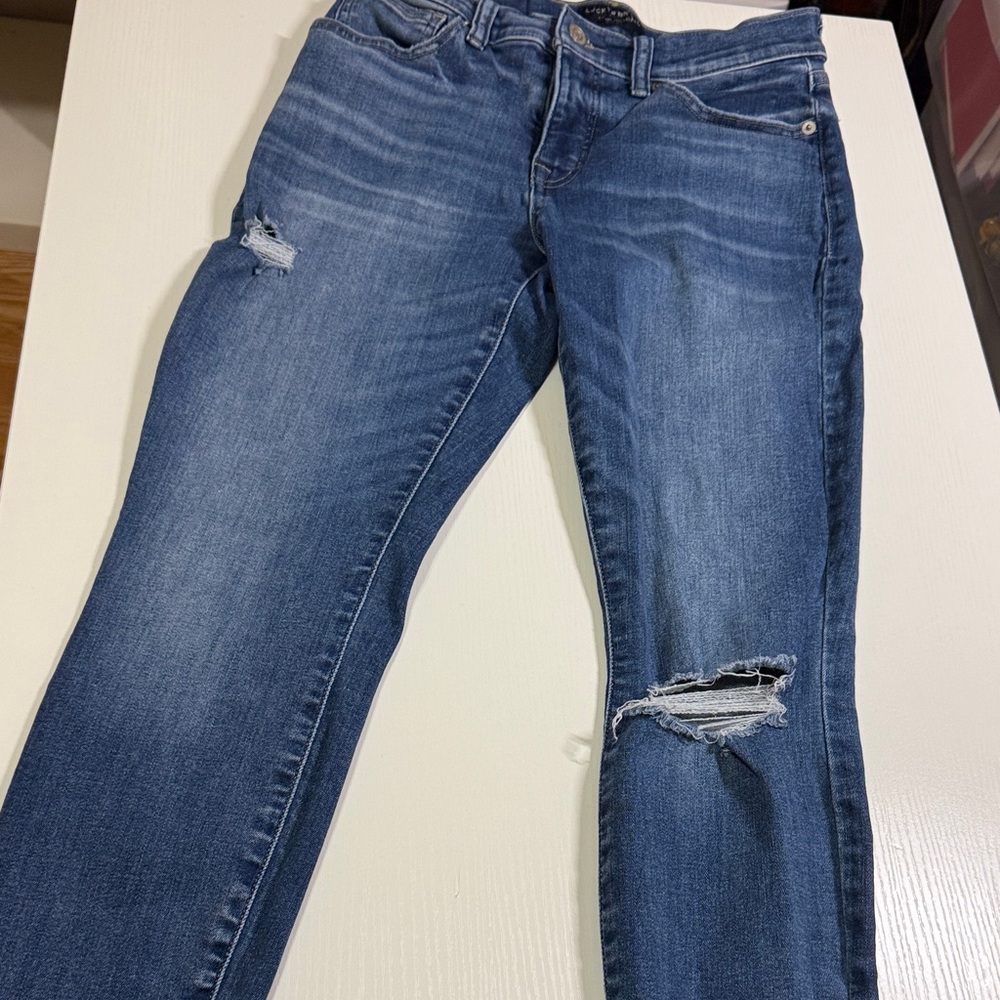 Lucky Brand Blue Distressed Skinny Jeans